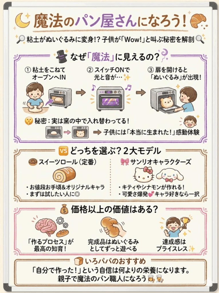 【パンビーナ徹底解説】魔法の仕組み!サンリオ版も!失敗しない?遊び方・口コミ・購入場所まで!を分かりやすく説明した画像