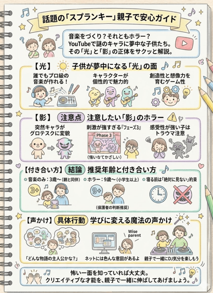 【スプランキーとは？】キャラクターの名前や設定、ホラー？何歳から？modまで徹底調査＆解説！をわかりやすく説明した画像