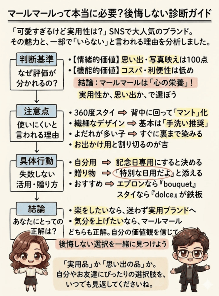 マールマールはいらないは本当？スタイ・エプロンが使いにくいと言われる理由と後悔しない選び方をわかりやすく説明した画像