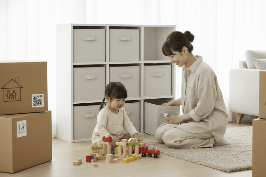 【ママ必見】カシカンでおもちゃ整理が激変!無料でリビング収納と実家との貸し借りを解決した話