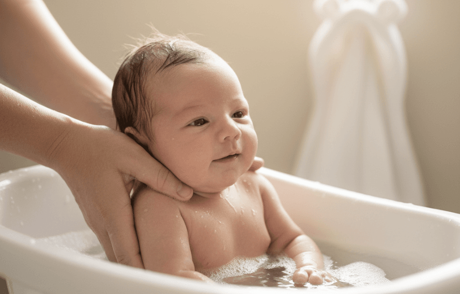 沐浴はいつまで？温度・手順・沐浴布の全て｜新生児のシャワーのみはOK？最新グッズも解説