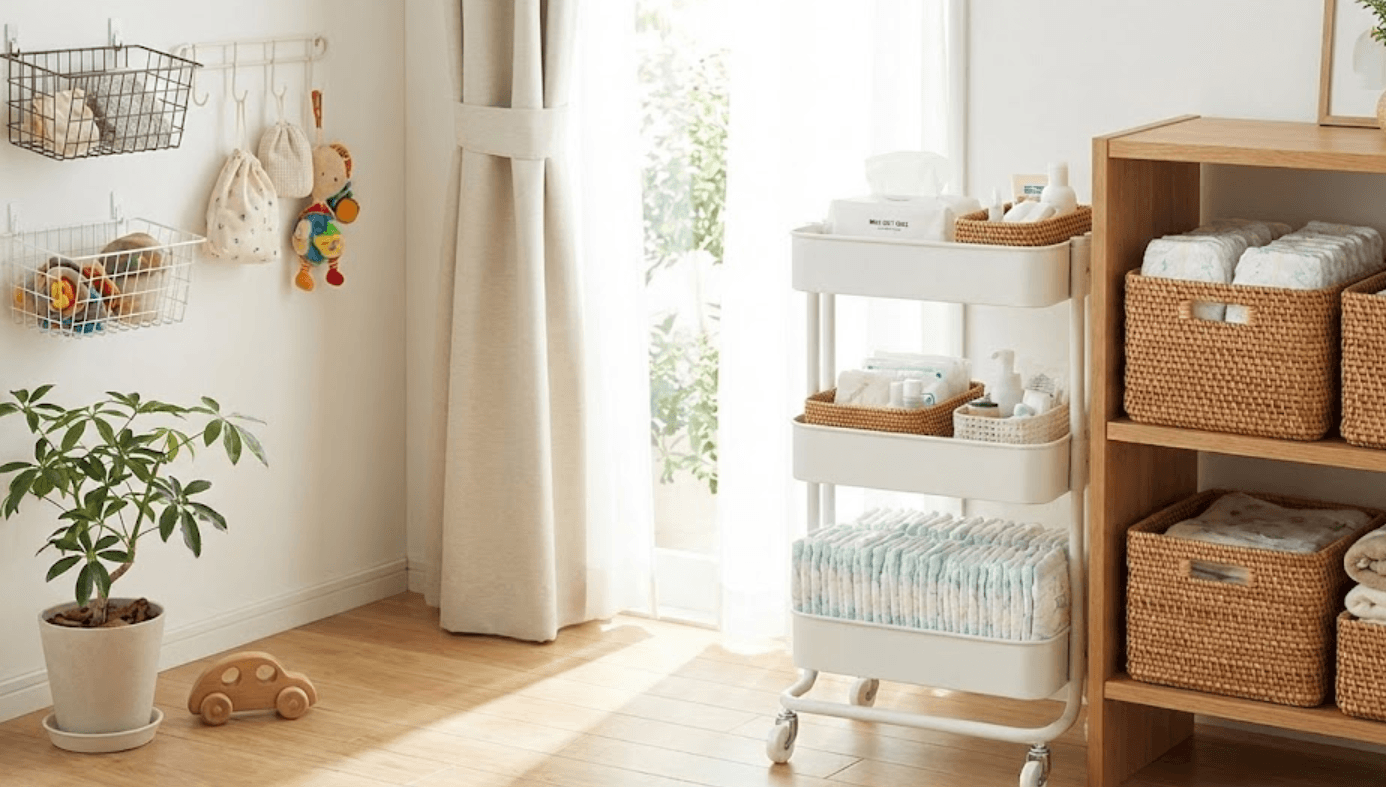 おむつ収納アイデア!ニトリ・無印・100均で叶う！おしゃれで使いやすいストッカー実例10選