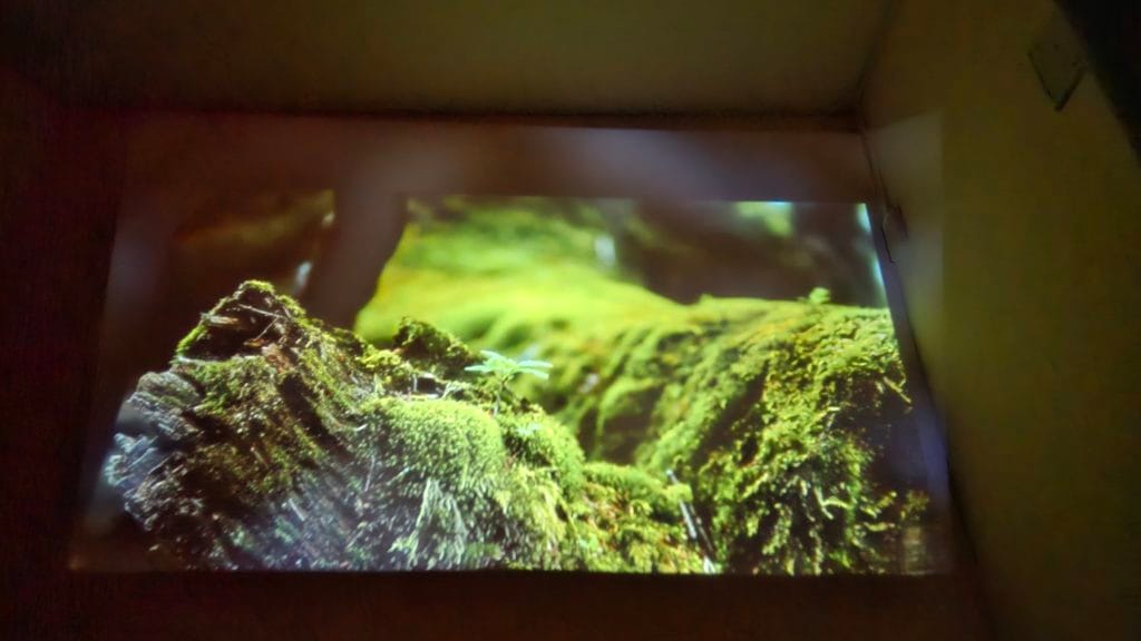 Astrumを実際に壁に映したときの画像