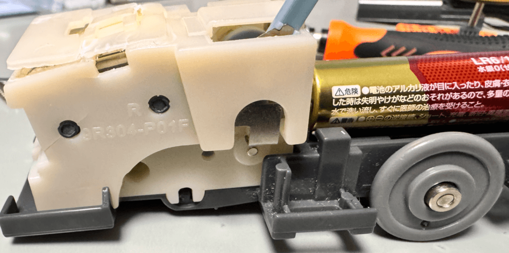 プラレール内部のギアボックスの画像