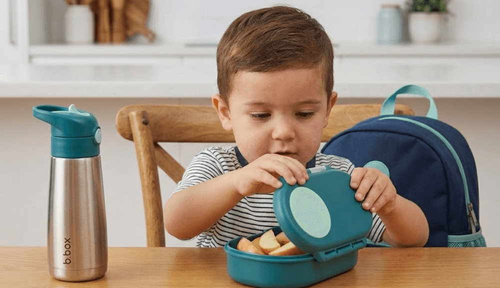 【入園準備】b.boxステンレスボトル＆スナックボックスは3歳が自分で開けられてママも安心【口コミPR】