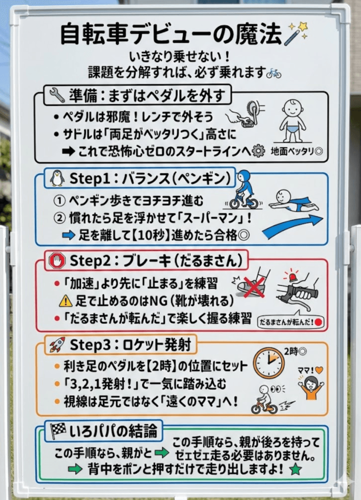 【実践】3ステップで完了！魔法の練習メソッドをわかりやすく説明した画像