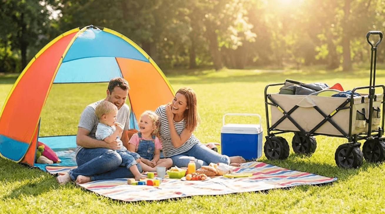 【子連れピクニック】装備完全ガイド!ワンタッチテント・キャリーワゴン・小型クーラーの「正解スペック」と持ち物リスト